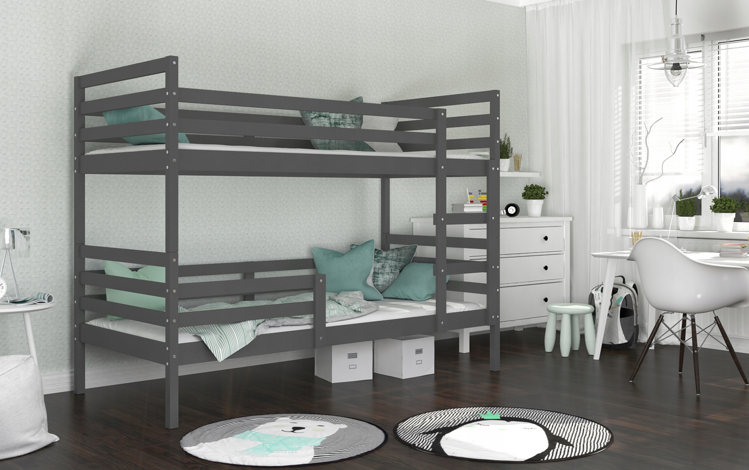 Łóżko piętrowe dziecięce JACEK bez szuflady Waga (z opakowaniem) 68 kg