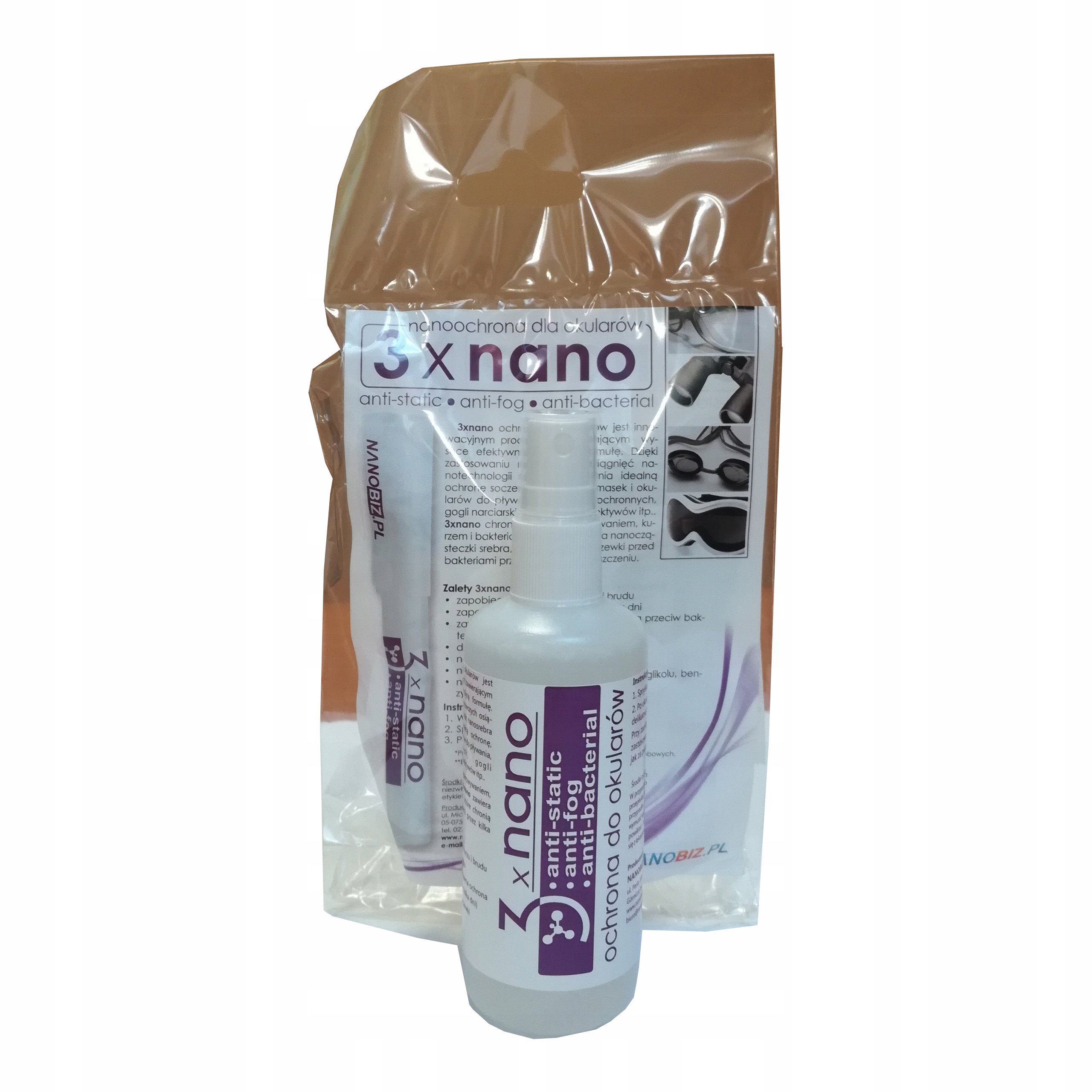 

Preparat przeciw parowaniu Antifog 3xNANO Gogle