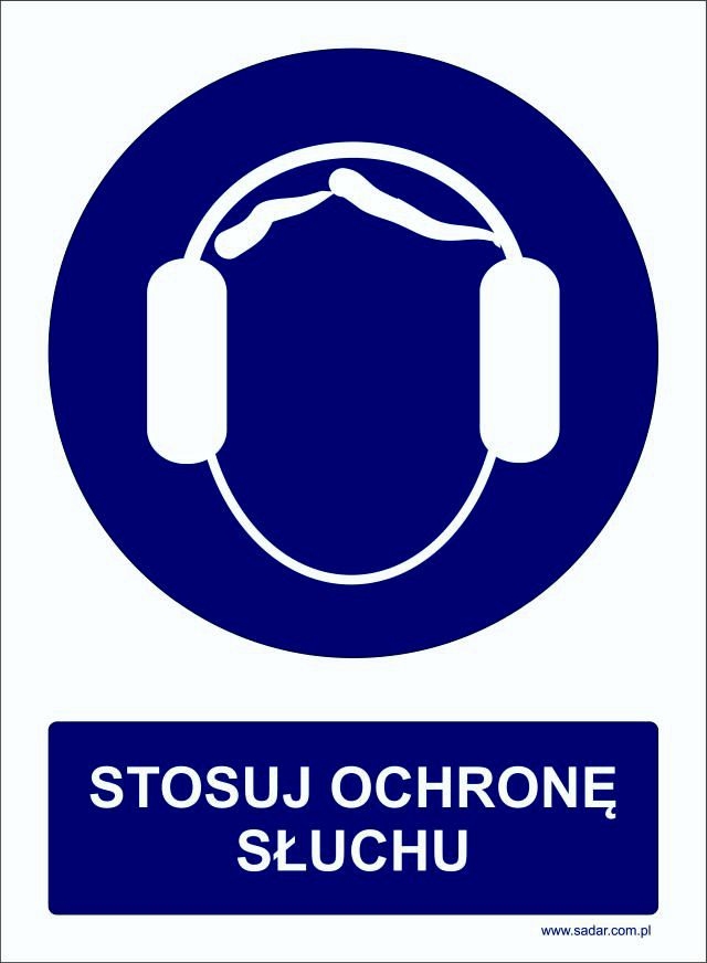 TABLICZKA Stosuj ochronę słuchu Znak BHP