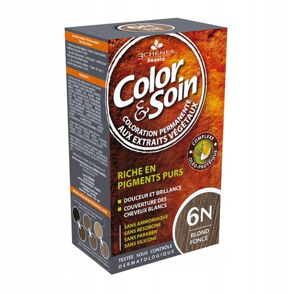 COLOR&SOIN 6N CIEMNY BLOND trwała farba Marka Color&Soin