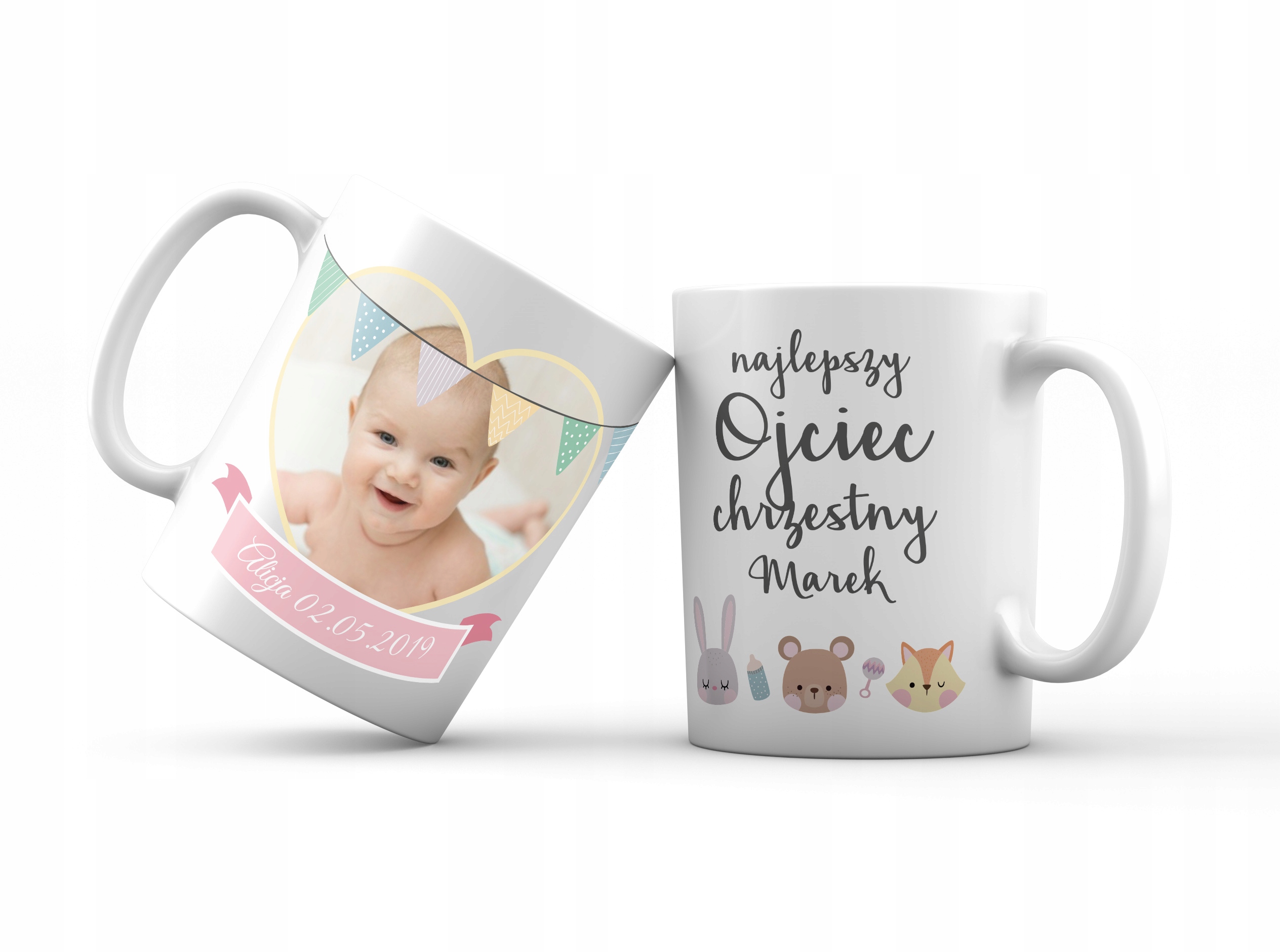 

Kubek prezent Dla Chrzestnej Chrzest zdjęcie imię