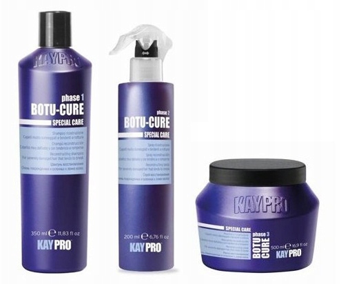 

Kaypro Botu Cure 3 Fazowy Zestaw Kuracja Włosów M