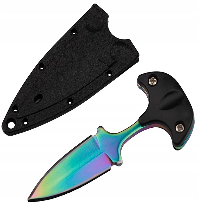 Nóż Taktyczny Na Szyję Sztylet Push Dagger Neck Knife Wojskowy Survival