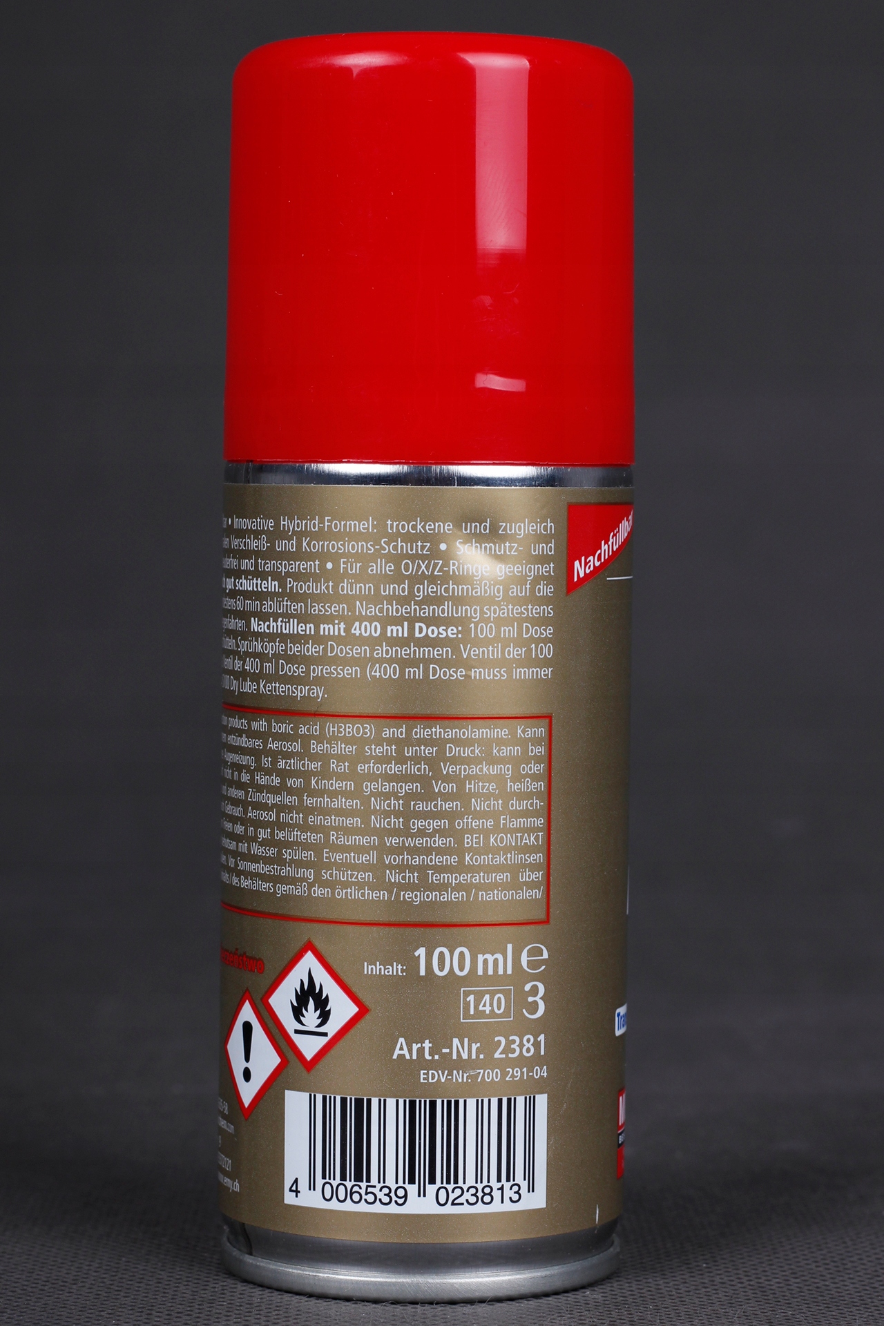 S100 DRY LUBE SPRAY smar do łańcucha 100ML EAN (GTIN) 4006539023813