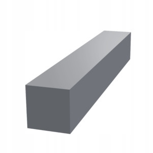 Čtvercová hliníková tyč 35 mm, délka 1000 mm Pa38