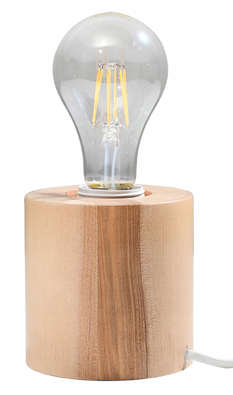 Lampa Biurkowa SALGADO Drewno Loft LED E27 SOLLUX