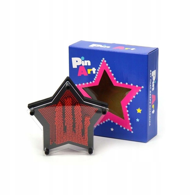 

Pin Art 3D Gwiazdka 17cm obraz szpilkowy Pinart