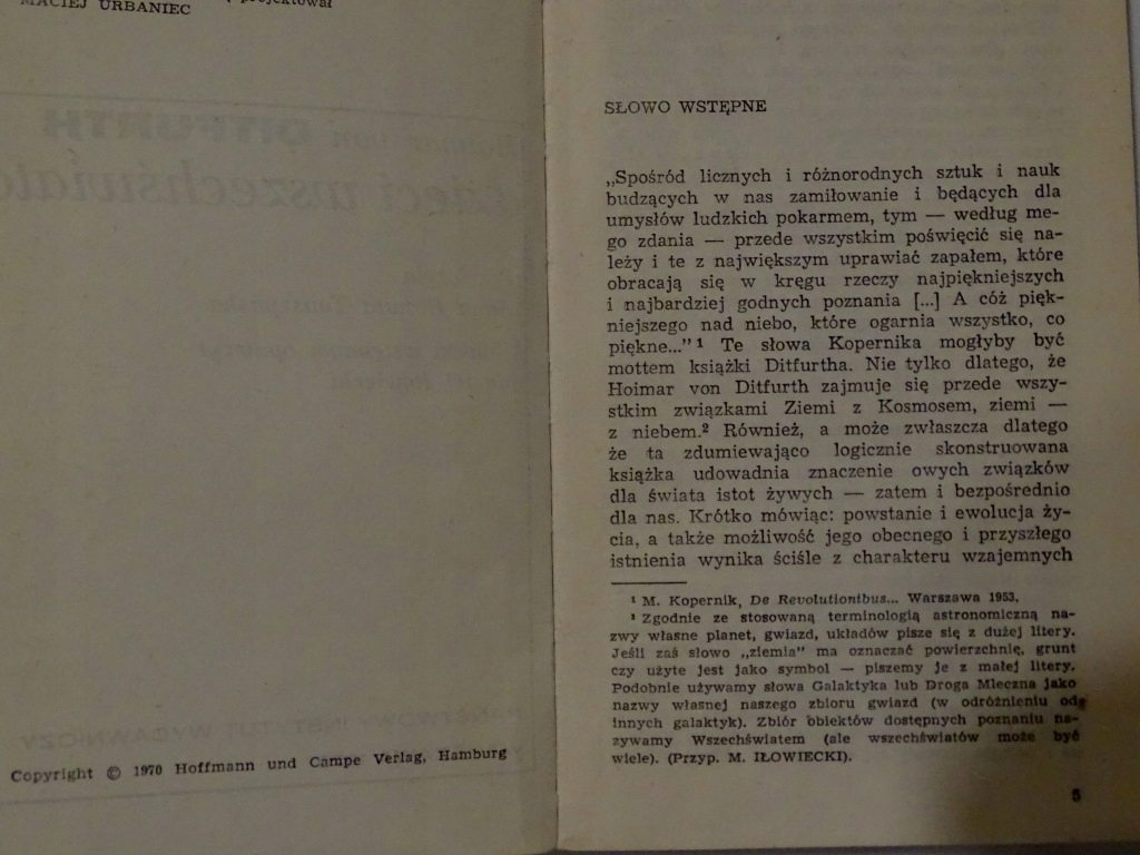 DZIECI WSZECHŚWIATA Hoimar von Ditfurth Język publikacji polski