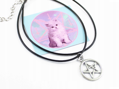 

wisiorek Pentagram naszyjnik pastel goth grunge