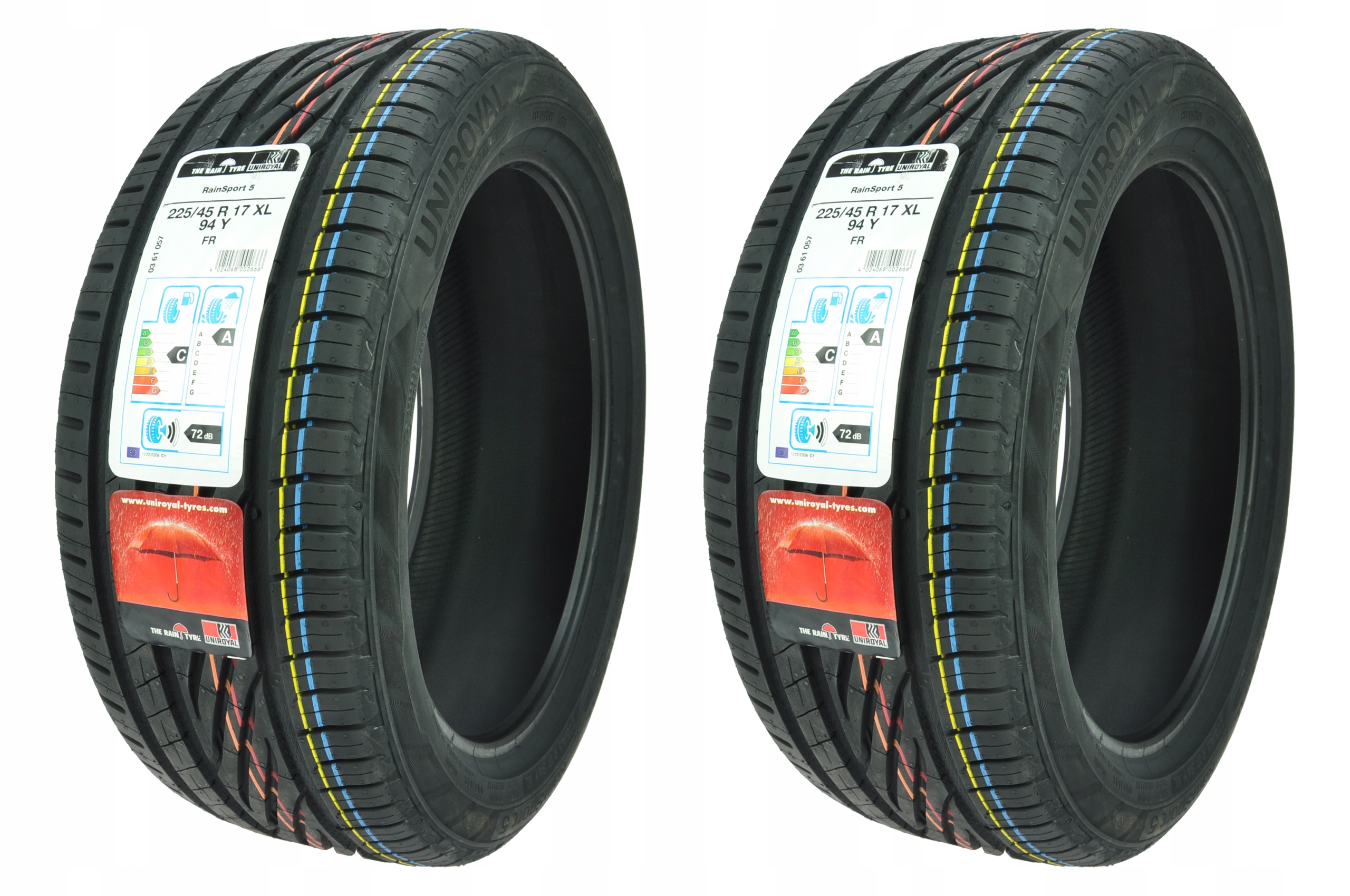 

2 x 225/45R17 XL 94Y Fr RainSport 5 Uniroyal Lato