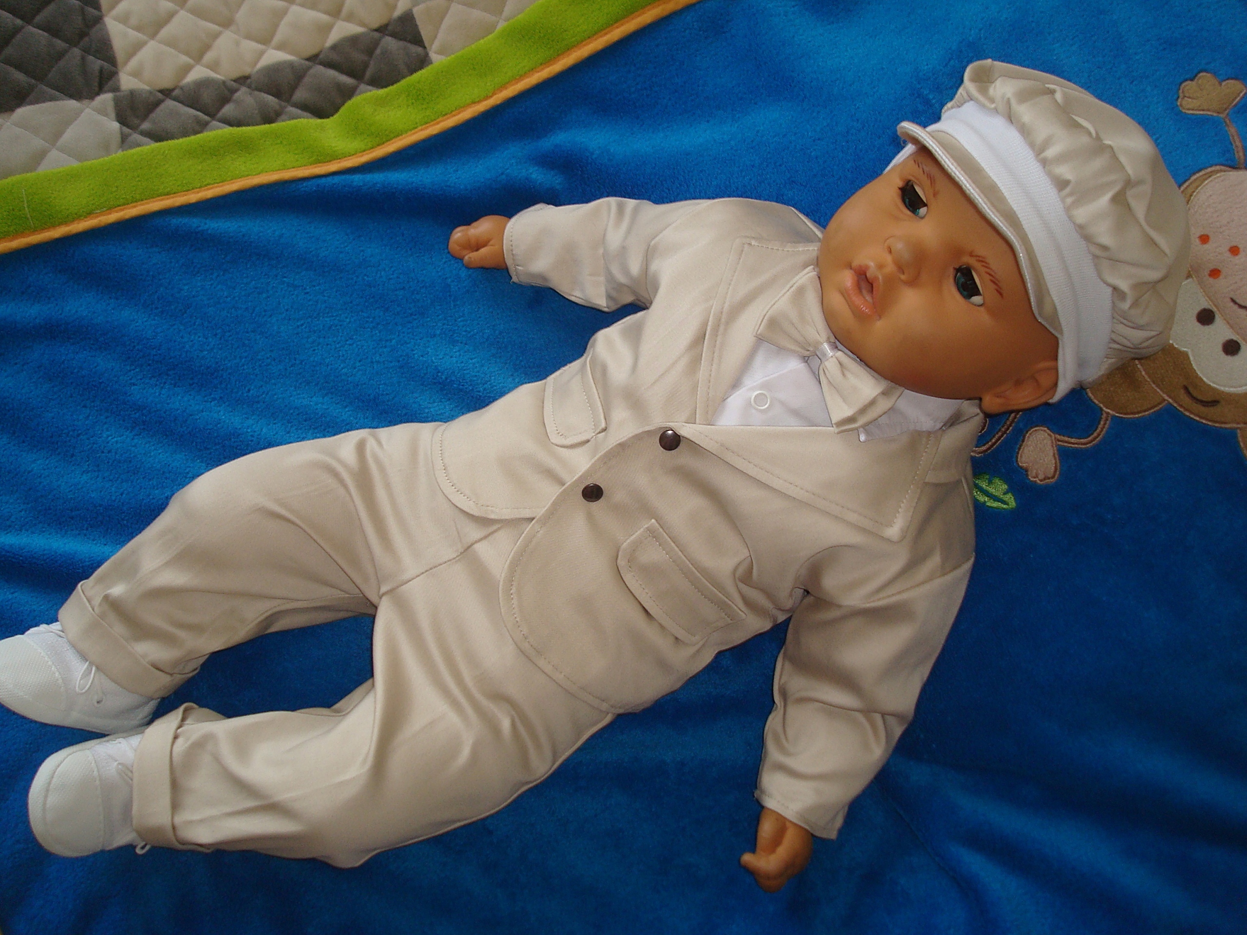 KOMPLET UBRANKO/CHRZEST /ROCZEK/ ŚWIĘTA/WESELE 92 Kolor niebieski