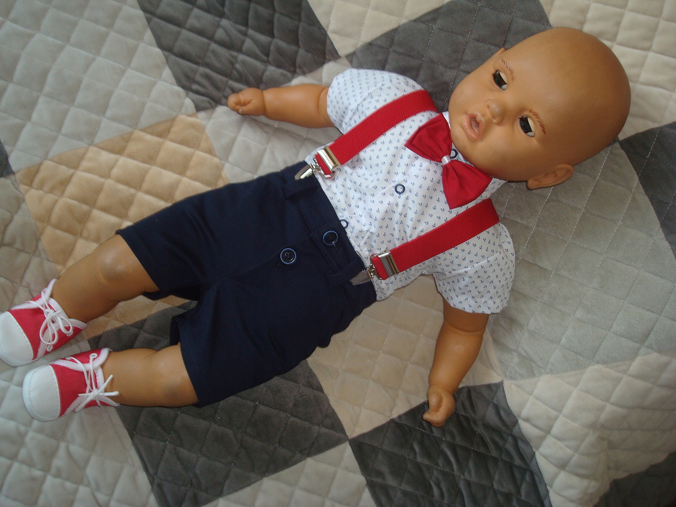 KOMPLET LATO UBRANKO /CHRZTU /WESELE/ SPODENKI 98 Rozmiar 98