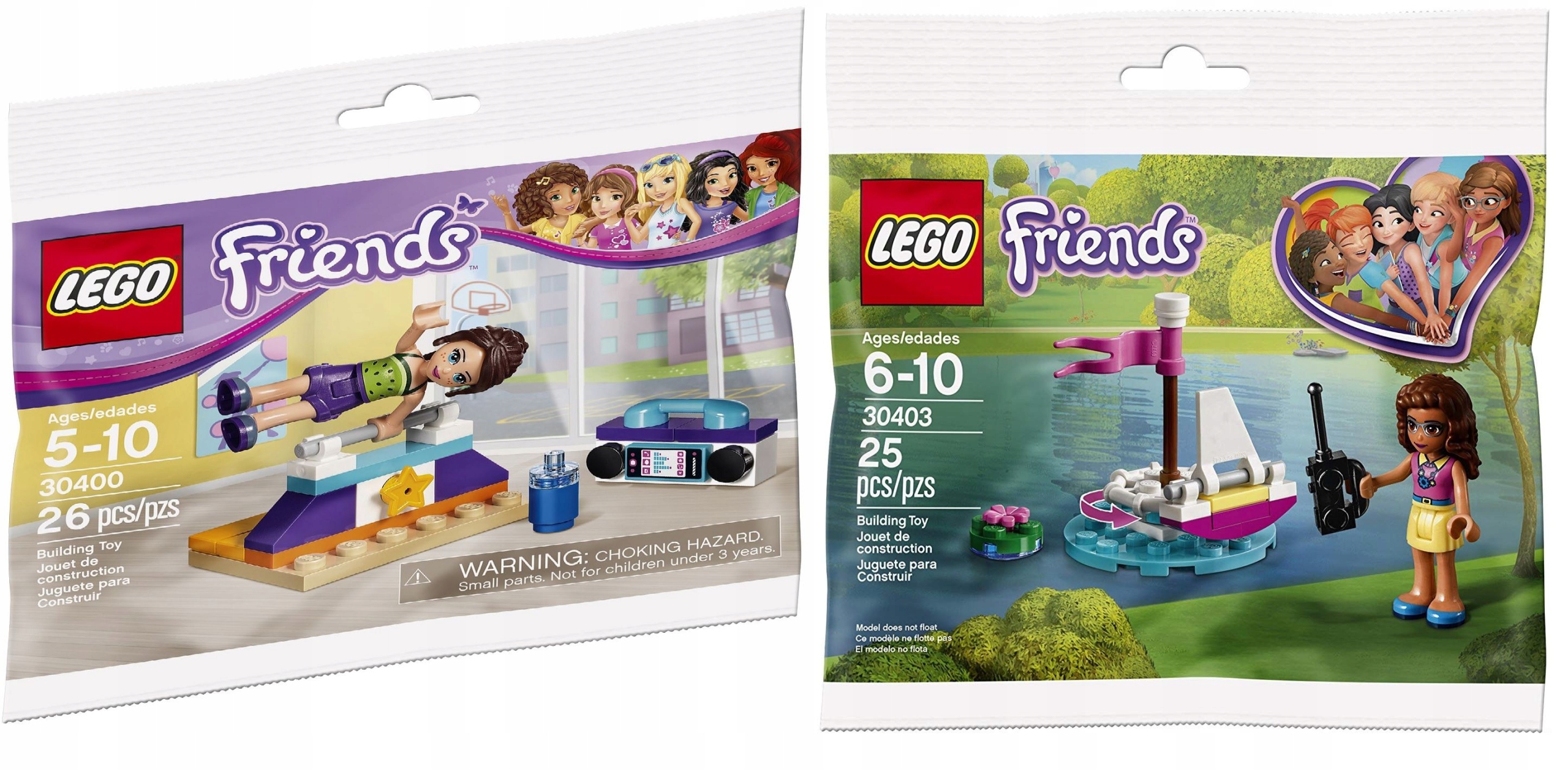 

Lego Friends 30400 + 30403 Drążek, Sterowana Łódź