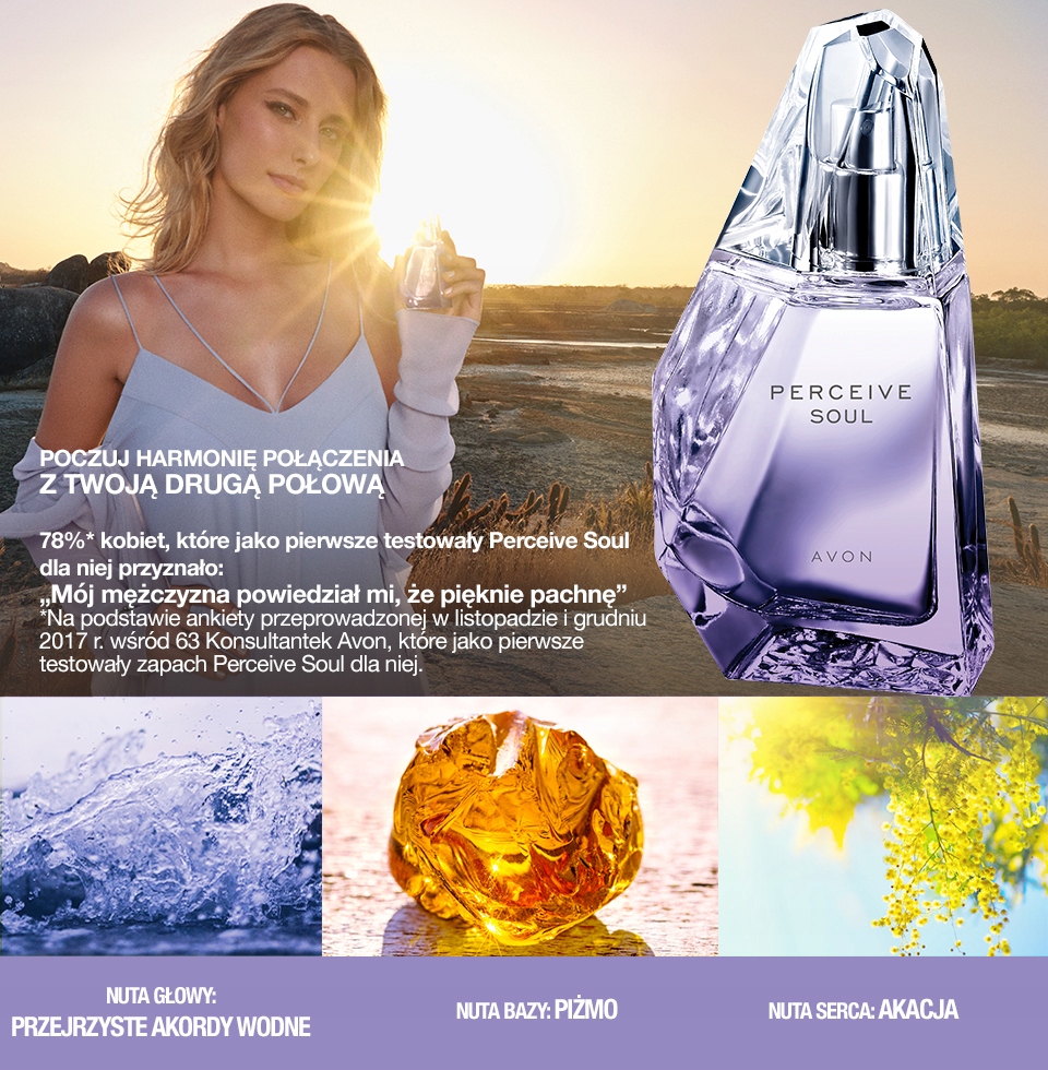 PERFUMY DAMSKIE PERCEIVE SOUL EDP 50 ML. - AVON EAN (GTIN) 5059018158468