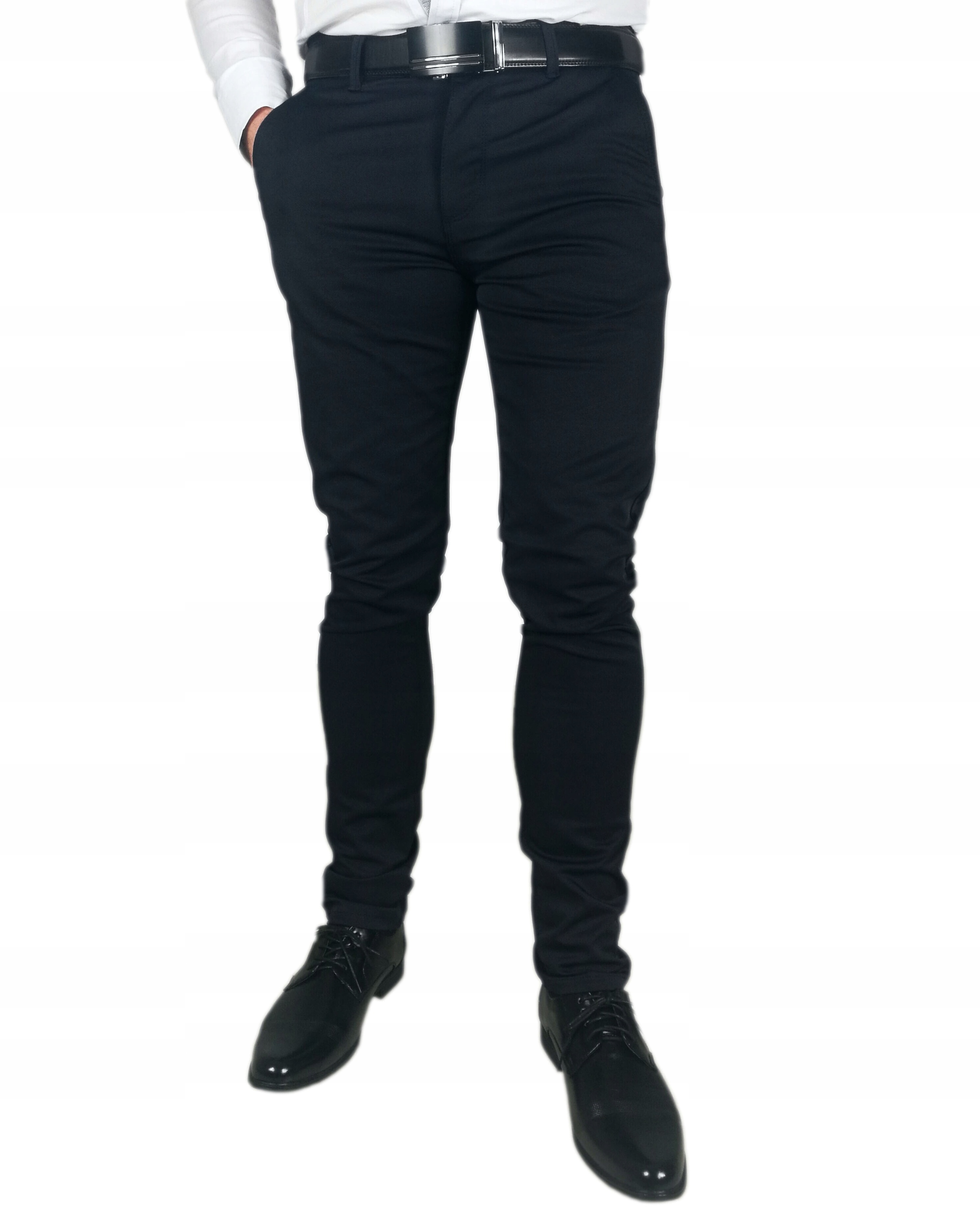 Pánské hladké návštěvní kalhoty tmavě modré námořnická modrá