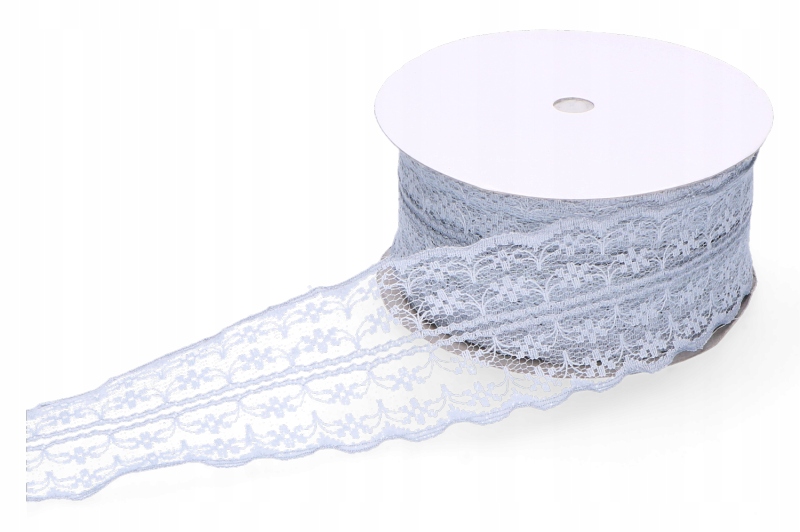 

Koronka materiałowa cienka 10m zaproszenia szara