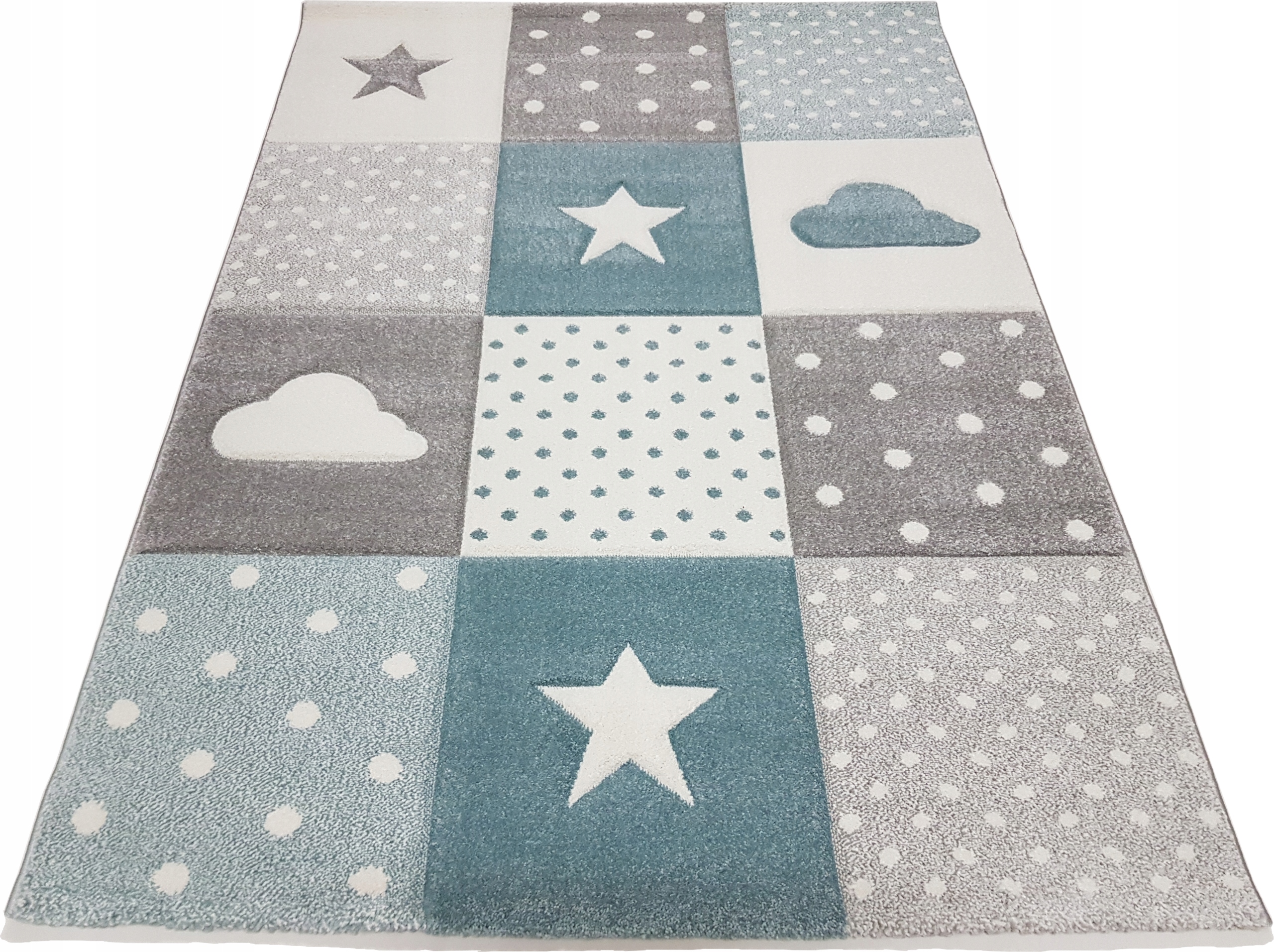 

Dywan Forkids 3D w Gwiazdki Chmurki turkus 160x230