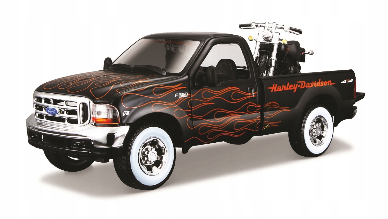 

Maisto Ford F-350 +motocykl Harley 1/27 32181