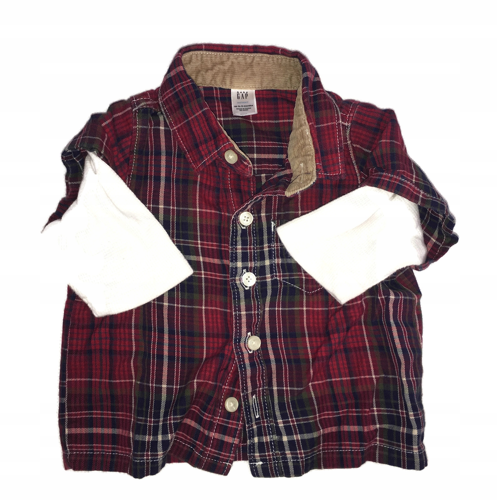 Koszula niemowlęca w kratę GAP 3m 62