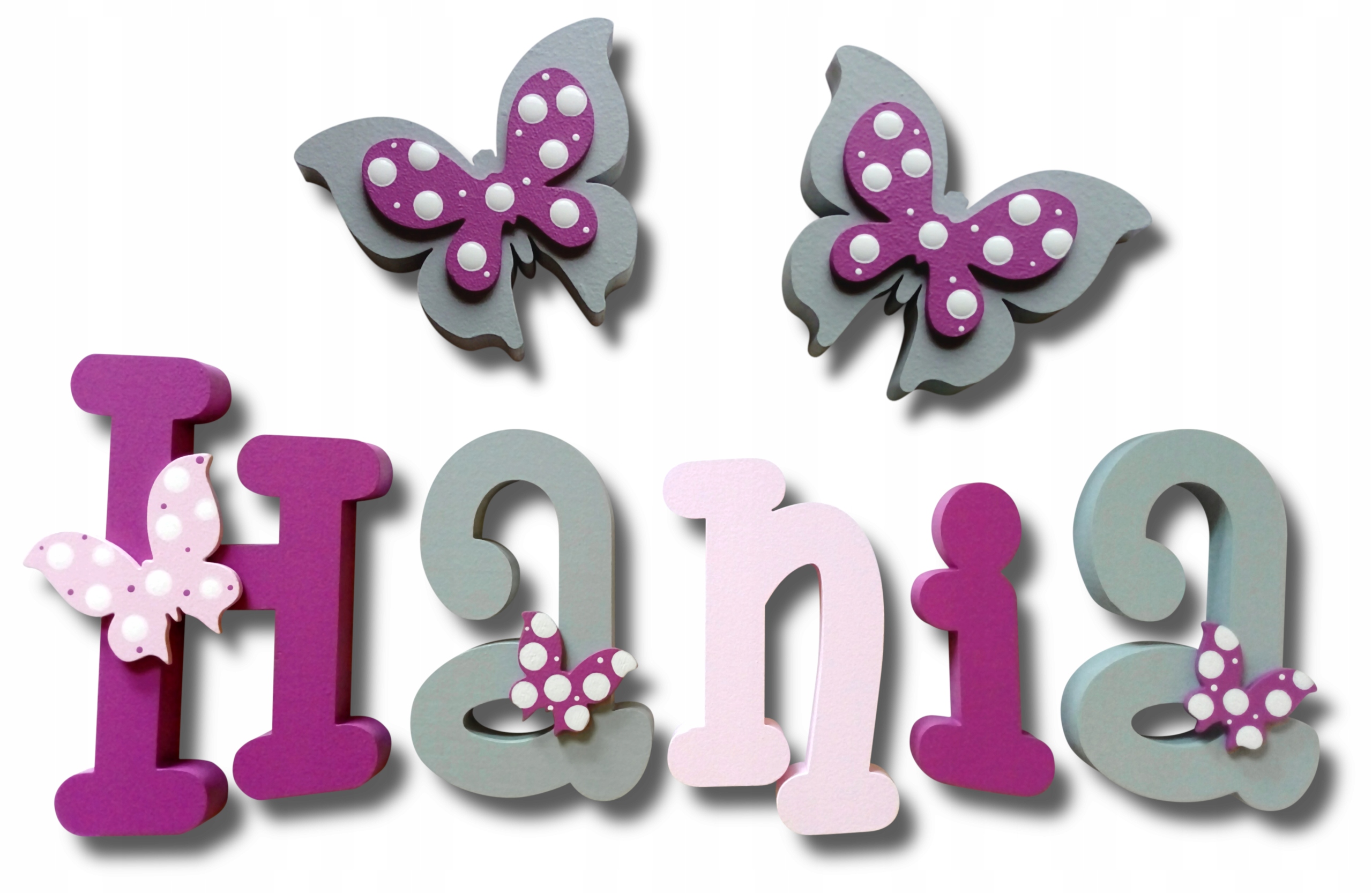 

20CM Literki Na Ścianę 3D Imię Dziecka 5 literowe