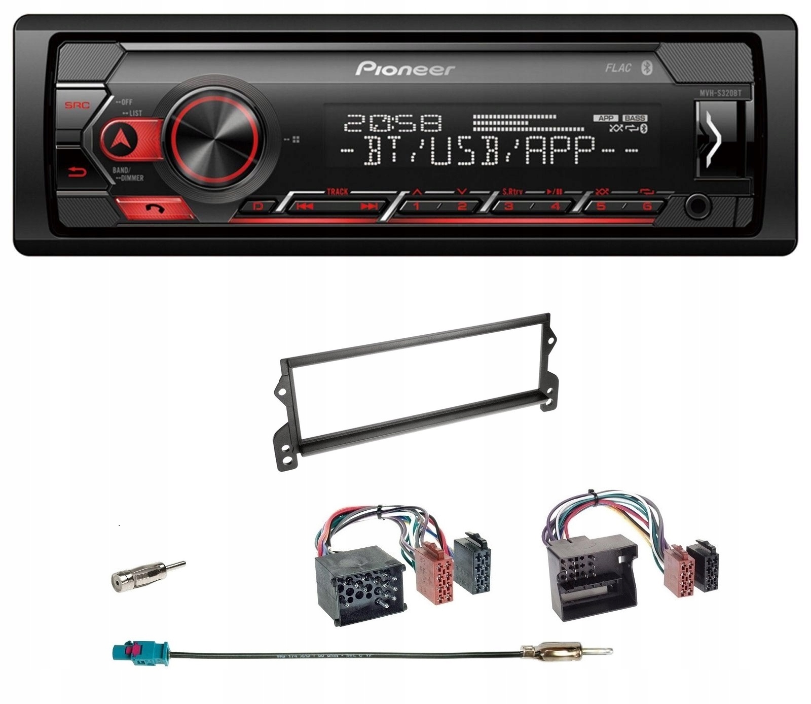 Bluetooth autorádio Bmw Mini Cooper 2001-2008 Pioneer MVH-S320BT