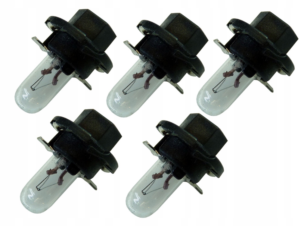 

żarówka R5 oprawa B8.4D zegar panel 1,2W 12V 5 Szt