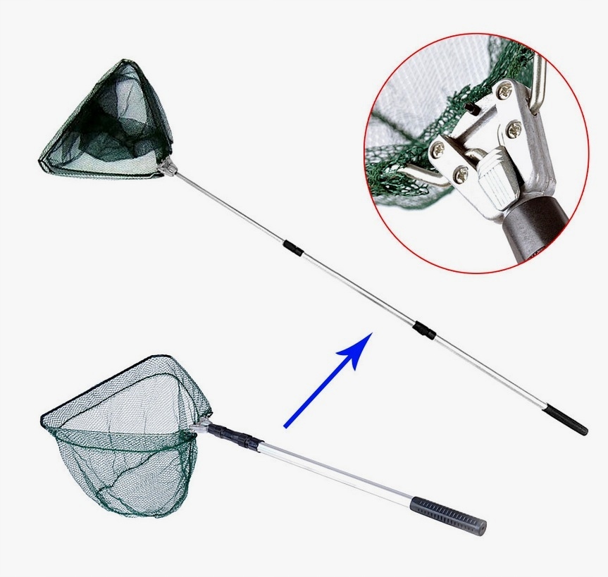 ZESTAW PODBIERAK WĘDKARSKI TELESKOPOWY 3SEKCJE 180cm+ SIATKA ŻYŁKOWA35/60cm Marka Miracle Fish