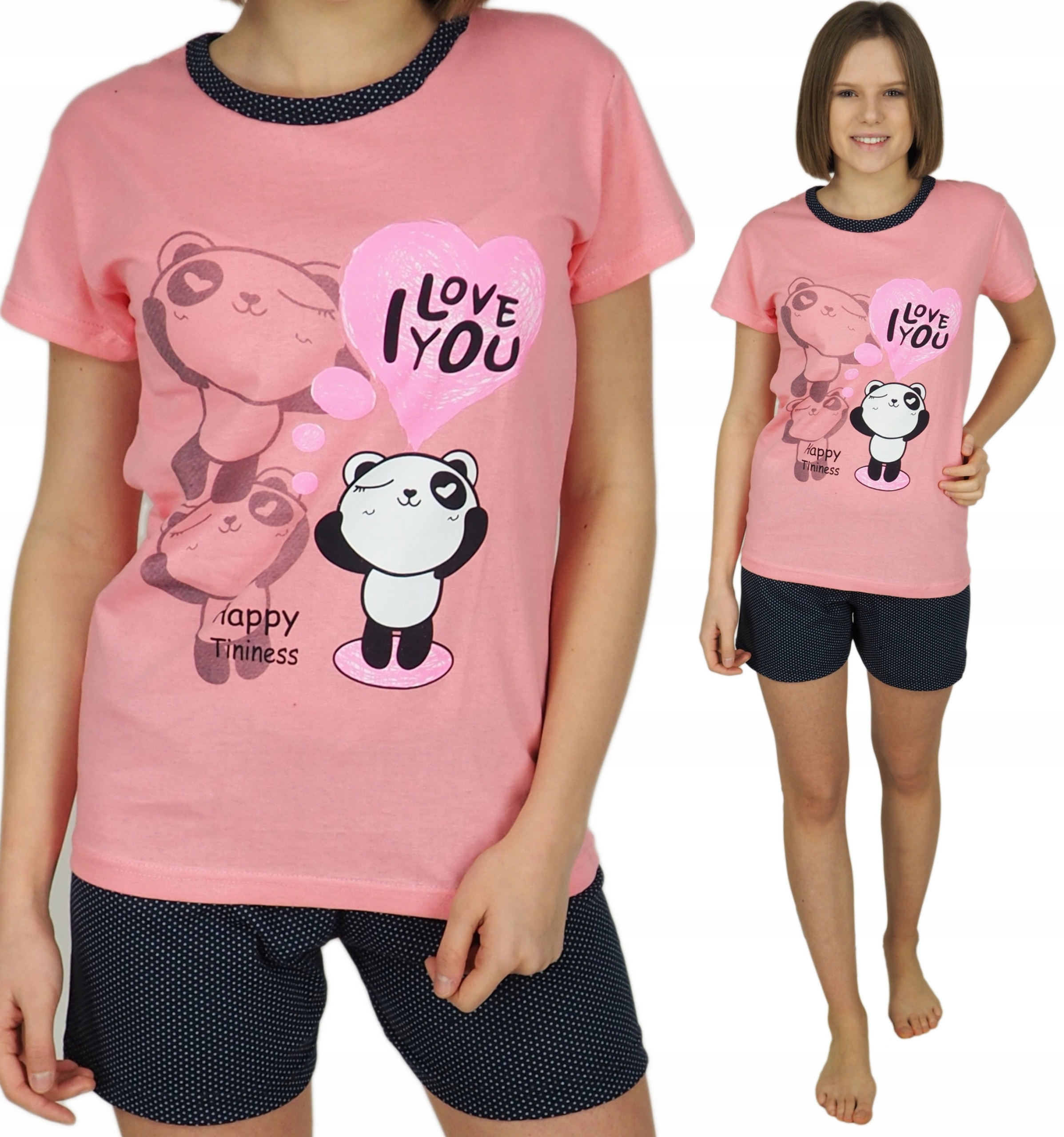 

Piżama Damska L 40 Szorty panda Lato tania mor