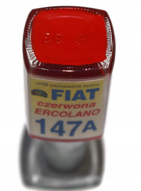 LAKIER FIAT 147A CZERWONA ERCOLANO ZAPRAWKA DO RYS ARA 10 ML
