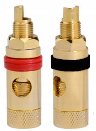 

Gniazdo głośnikowe do montażu banan gold GN-4