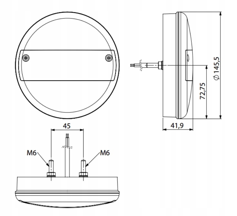 LAMPA PRZECIWMGIELNA COFANIA LED DIODOWA 741 Part number 741
