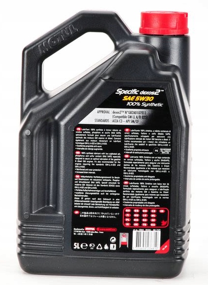 OLEJ MOTUL SPECIFIC DEXOS2 5W30 5L DEXOS 2 OPEL Rodzaj syntetyczne