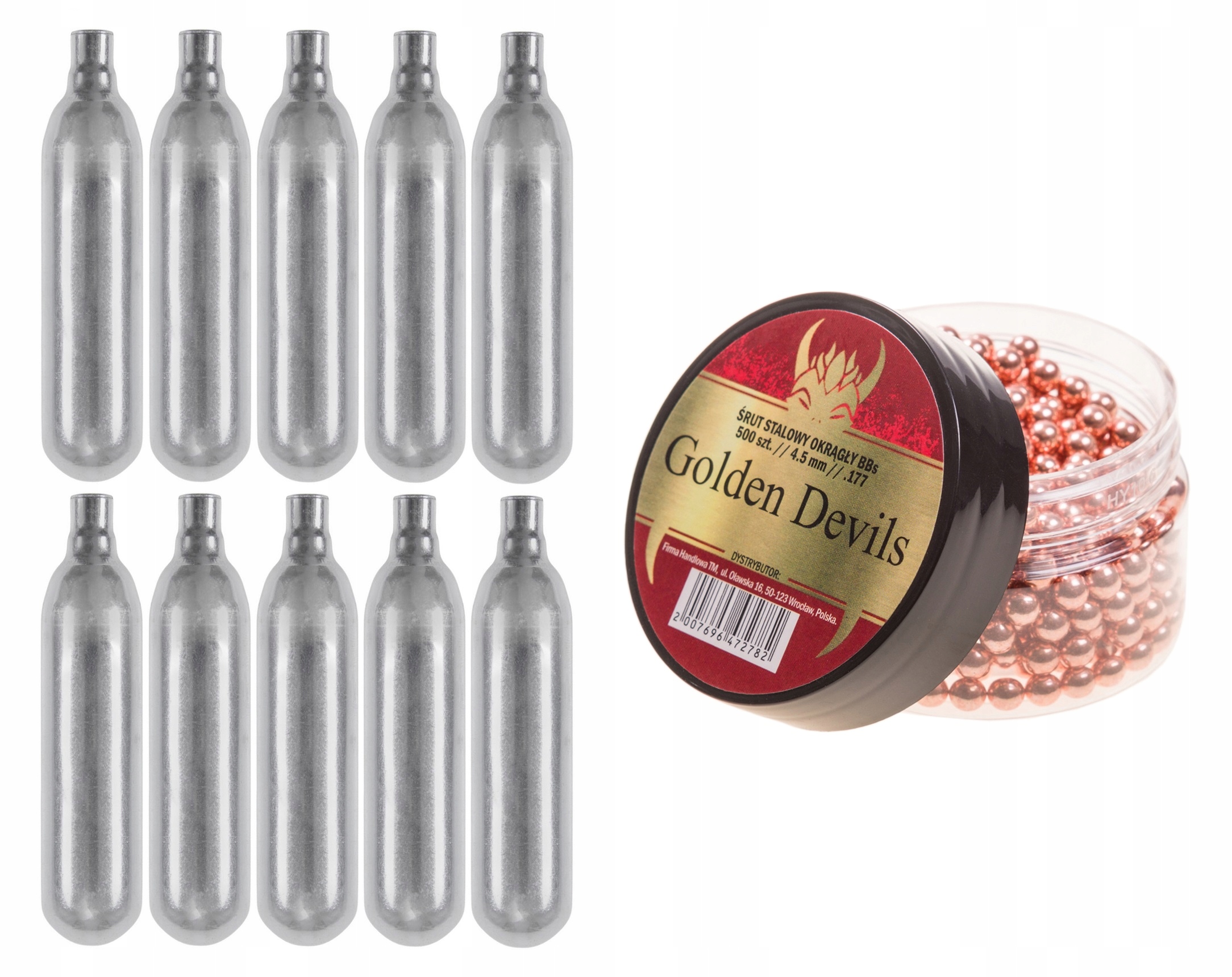 

Śrut Bb Golden Devils 4,5 mm 500 szt + CO2 10 szt