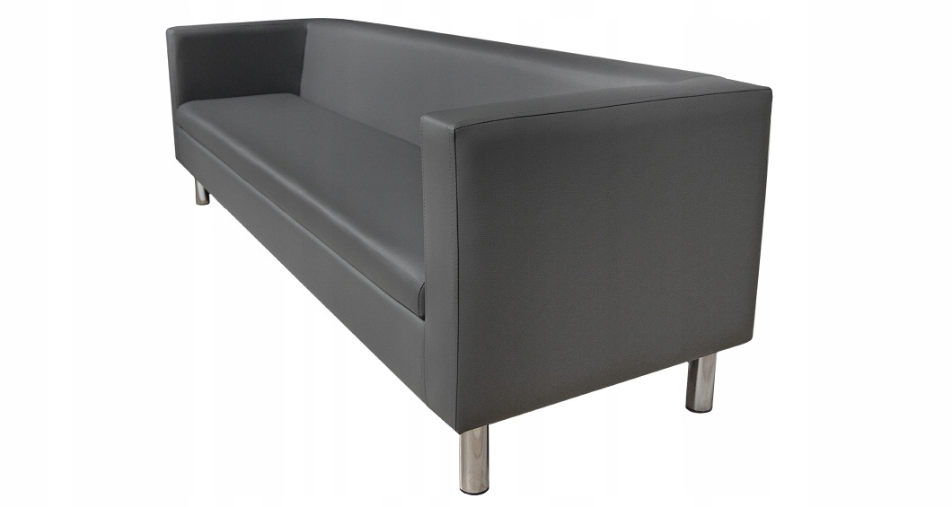 Sofa kanapa 200cm eko skóra skaj szary poczekalnia Marka tapicer-opole
