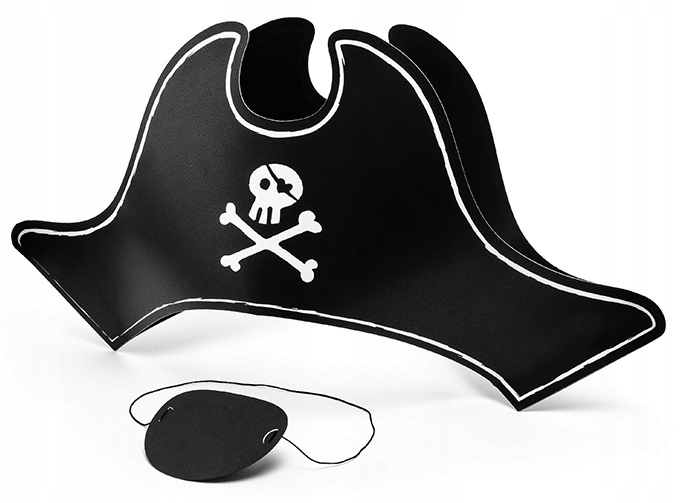 

Czapka Pirata Z Opaską Na Oko Urodziny Karnawał