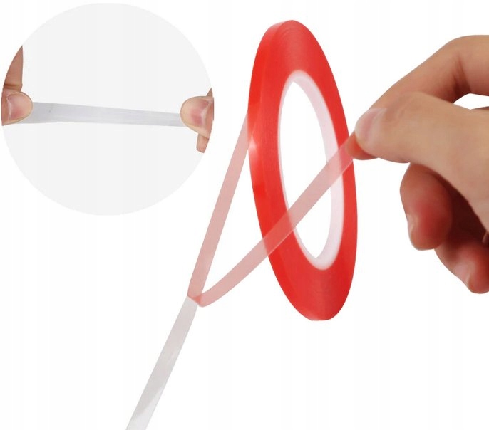 KLEJ MOCNA TAŚMA DWUSTRONNA MONTAŻOWA 5mm 1 METR Szerokość 5 mm