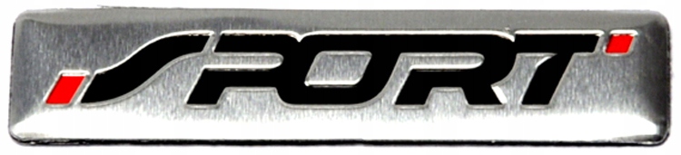 

Naklejki Naklejka Emblemat Sport Chrom 3D Alu