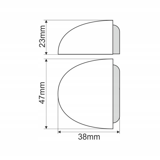 ODBOJNIK OGRANICZNIK DRZWIOWY Wypukły BRĄZ samop. EAN (GTIN) 5901304698946