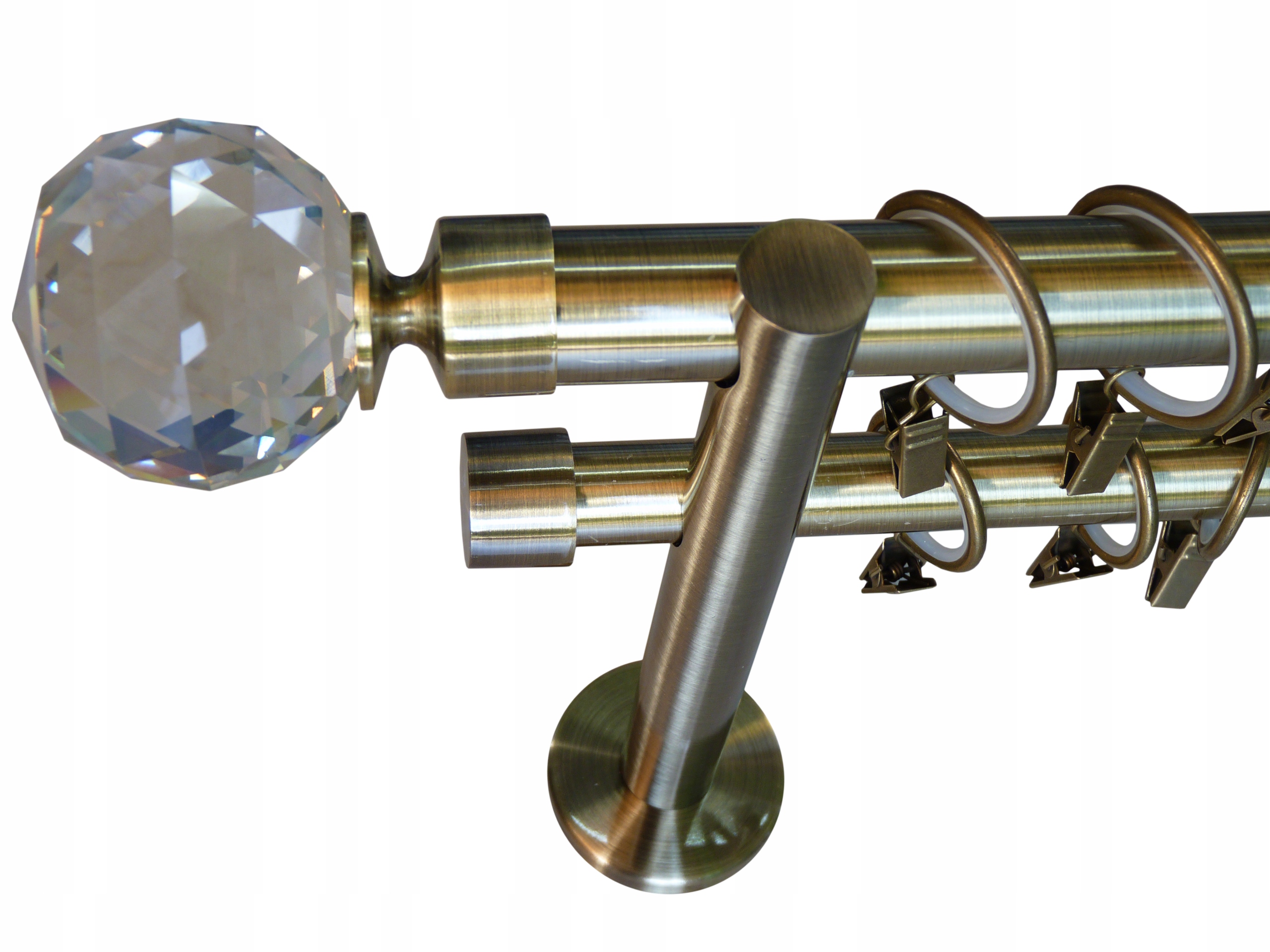 KARNISZ KRYSZTAŁ+CICHE KÓŁKA 25/19MM PODWÓJNY 360 Rodzaj karnisza podwójny