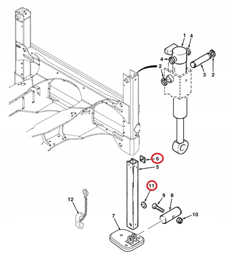 КОМПЛЕКТ СКОЛЬЗЯЩИХ ОПОР TEREX FERMEC 760 860 960