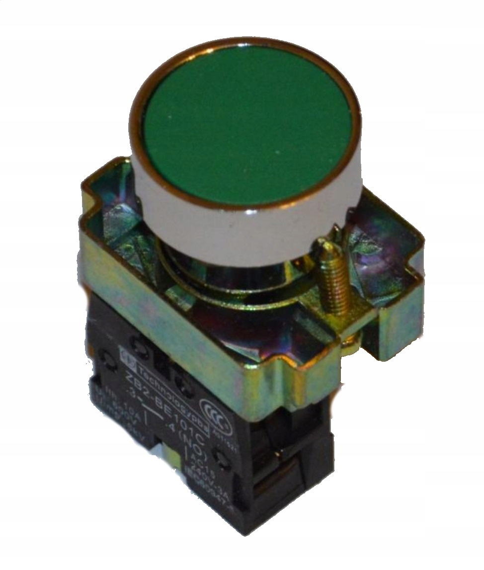Przycisk Sterowniczy Zielony Metalowy Fi 22 XB2-BA31