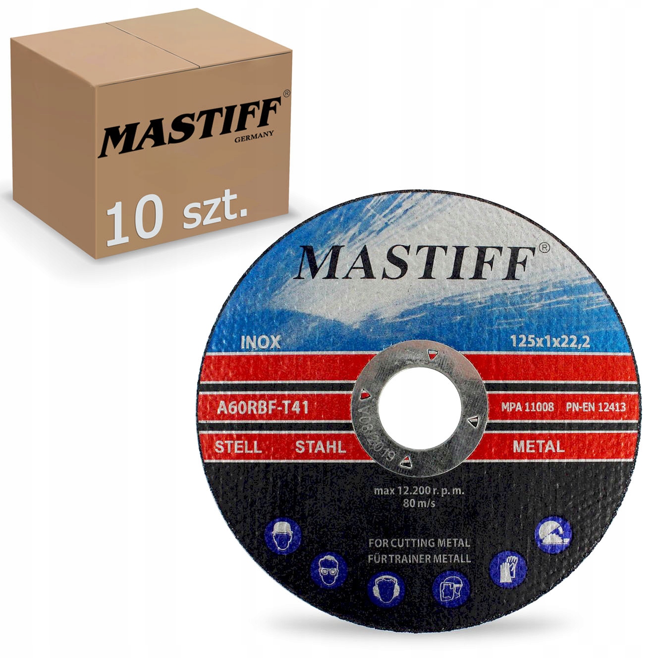 

Tarcza Cięcia Metalu inox 125 x 1,0 x 22,2 Mastiff