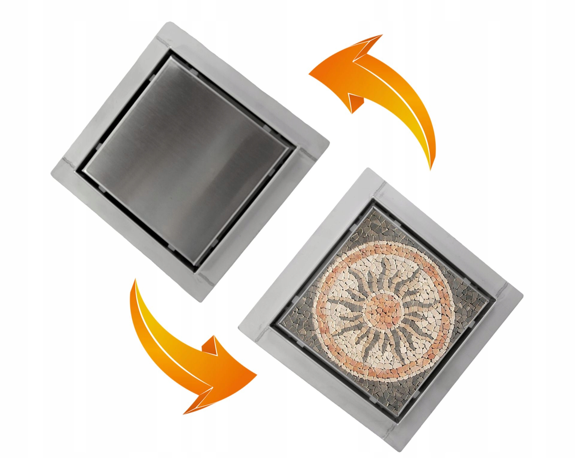 WPUST PODŁOGOWY KWADRATOWY 2w1 20x20 POD PŁYTKĘ