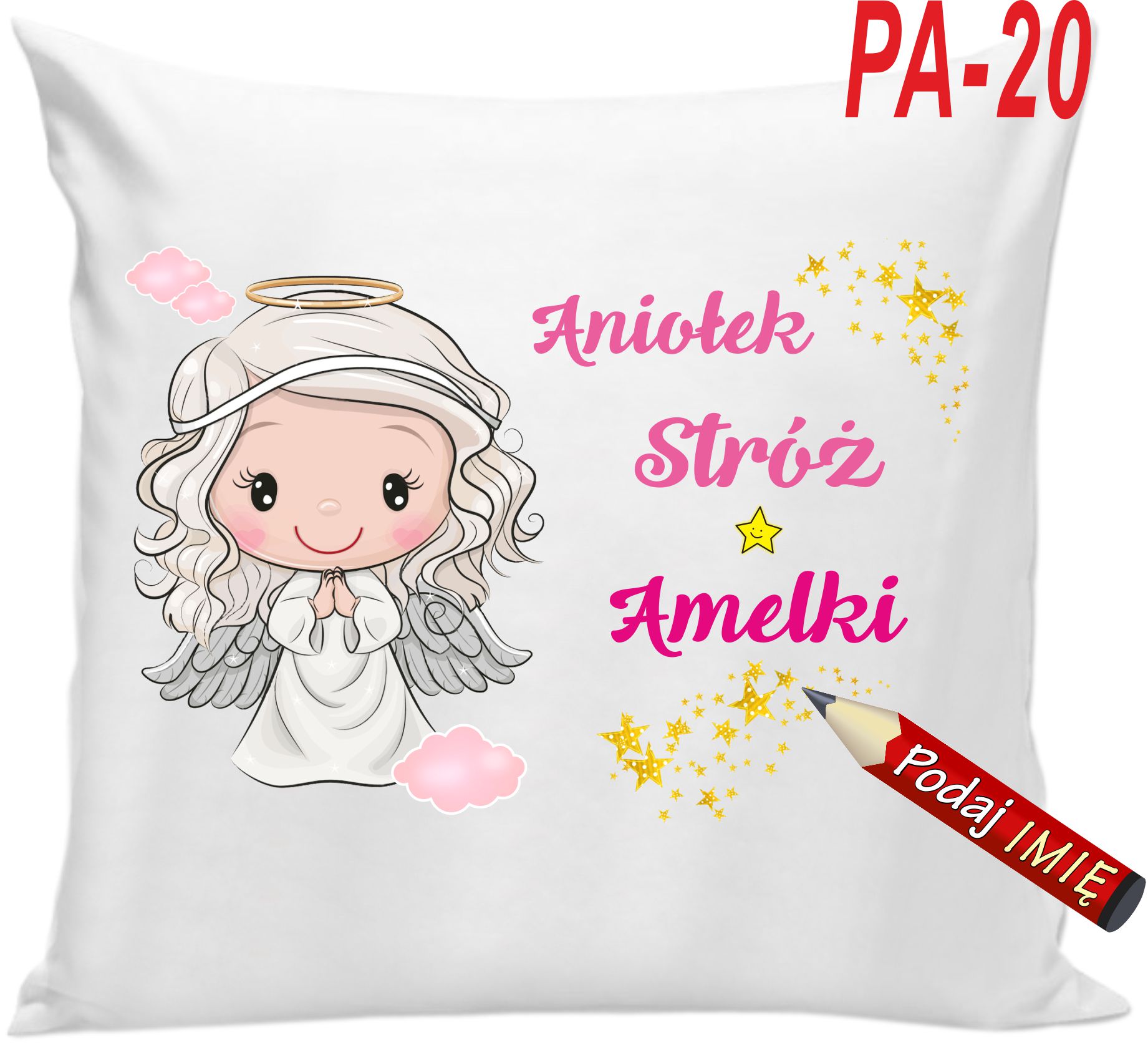 

Poduszka Aniołek z Imieniem Imię Komunia