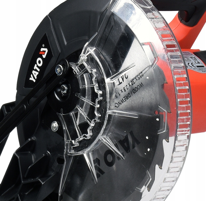 PIŁA UKOŚNICA PILARKA UKOŚNA YATO 255mm 1800W Cechy dodatkowe laserowy wskaźnik linii cięcia