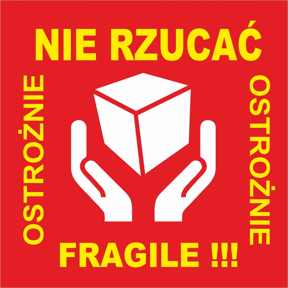 

Fragile ostrożnie nie rzucać szkło etykiety x1000