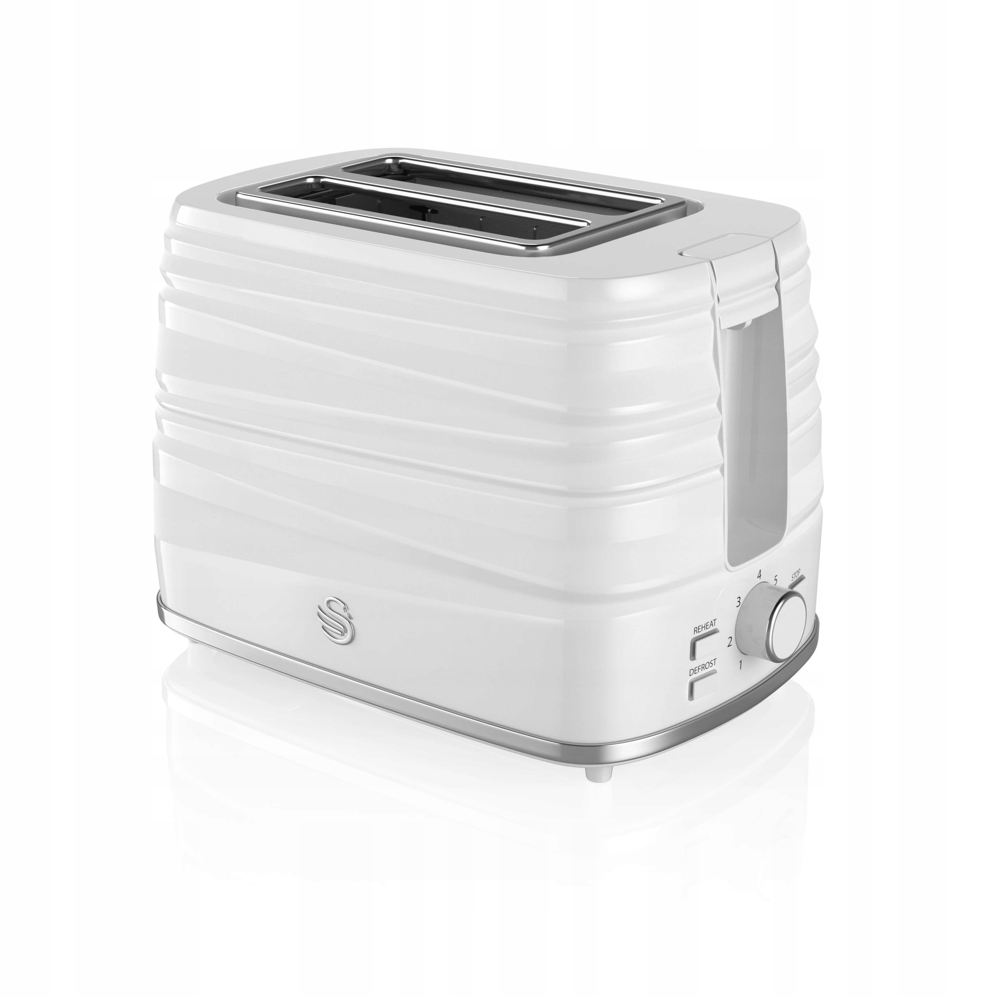 TOSTER SWAN 930W SYMPHONY WHITE NA 2 KROMKI BIAŁY