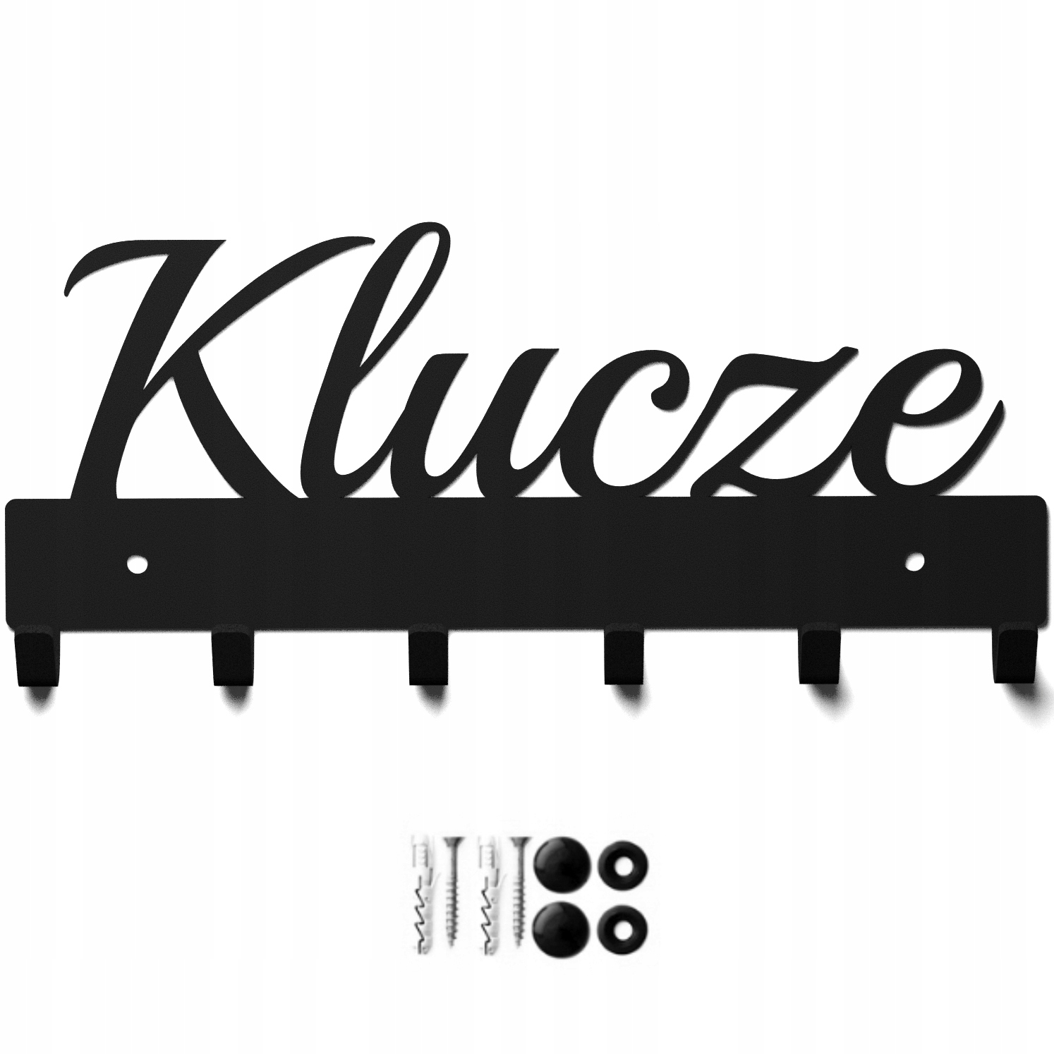 

Metalowy wieszak na klucze 6 haczyków jakość