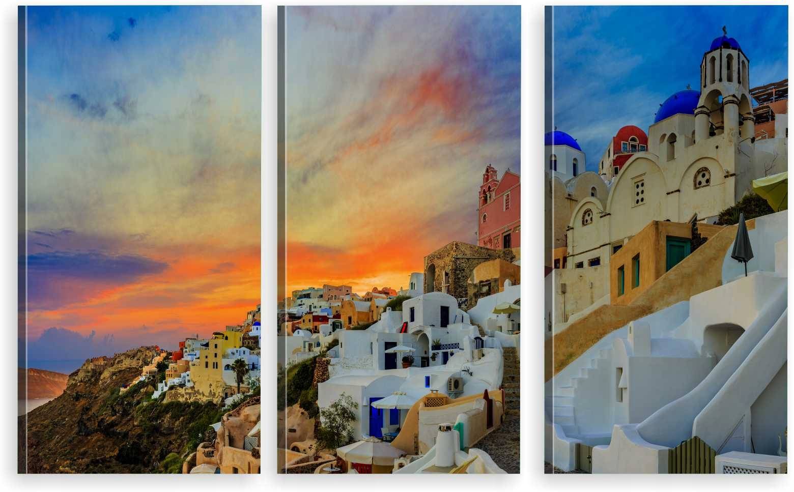

Tryptyk Obraz Na Ścianę Grecja Santorini 800 Wz