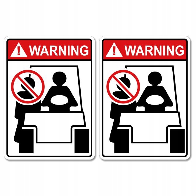 Naklejki OSTRZEGAWCZE WÓZEK WIDŁOWY oznaczenie UDT